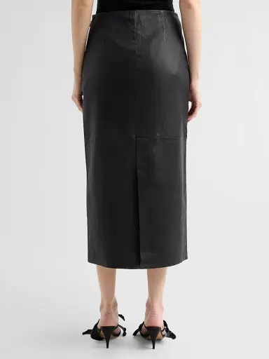 Simkhai Women's Raven Leather Pencil Skirt - Black - Size 10 | Thumbnail 3