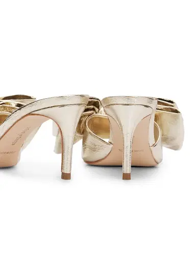 Cinq à Sept Women's Felicity 70MM Leather Slip-On Mules - Light Gold - Size 9 | Thumbnail 3 Cinq à Sept Women's Felicity 70MM Leather Slip-On Mules - Light Gold - Size 9 | Thumbnail 3