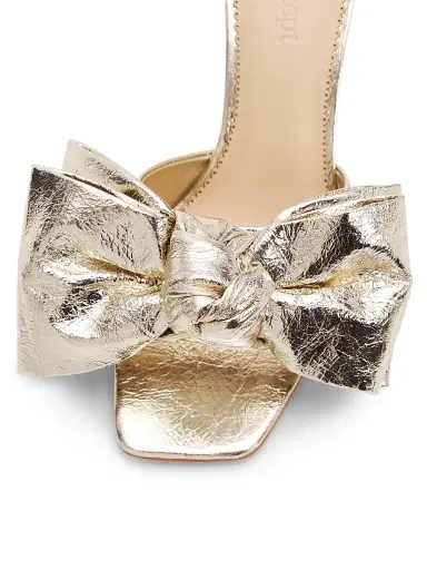 Cinq à Sept Women's Felicity 70MM Leather Slip-On Mules - Light Gold - Size 9 | Thumbnail 6 Cinq à Sept Women's Felicity 70MM Leather Slip-On Mules - Light Gold - Size 9 | Thumbnail 6