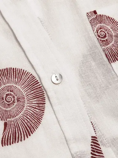 RAILS Women's Charli Seashell-Print Linen-Blend Shirt - Spiral Shells | Thumbnail 7