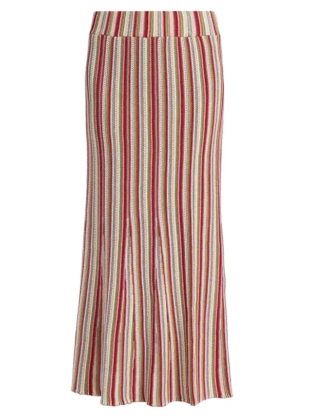 Women's Nari Striped Cotton Maxi Skirt - Havana Stripe