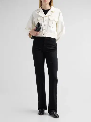 Re/done Women's The Journey Denim Jacket - Crema | Thumbnail 2 Re/done Women's The Journey Denim Jacket - Crema | Thumbnail 2