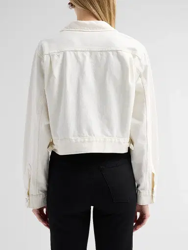 Re/done Women's The Journey Denim Jacket - Crema | Thumbnail 3 Re/done Women's The Journey Denim Jacket - Crema | Thumbnail 3