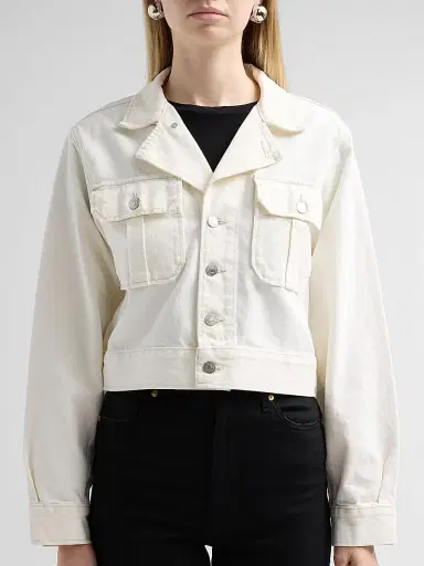 Re/done Women's The Journey Denim Jacket - Crema | Thumbnail 5 Re/done Women's The Journey Denim Jacket - Crema | Thumbnail 5
