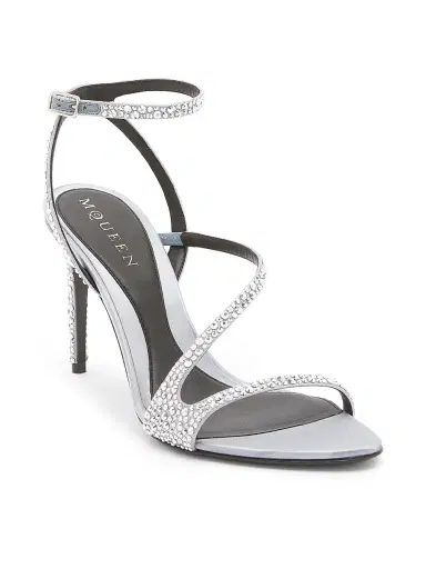 Alexander McQueen Women's Skull 90MM Embellished Strappy Sandals | Thumbnail 3 Alexander McQueen Women's Skull 90MM Embellished Strappy Sandals | Thumbnail 3