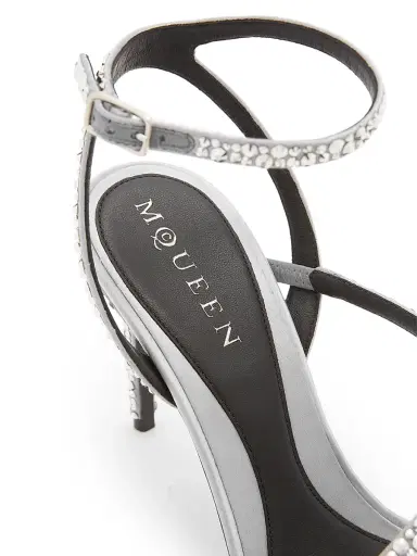 Alexander McQueen Women's Skull 90MM Embellished Strappy Sandals | Thumbnail 8 Alexander McQueen Women's Skull 90MM Embellished Strappy Sandals | Thumbnail 8