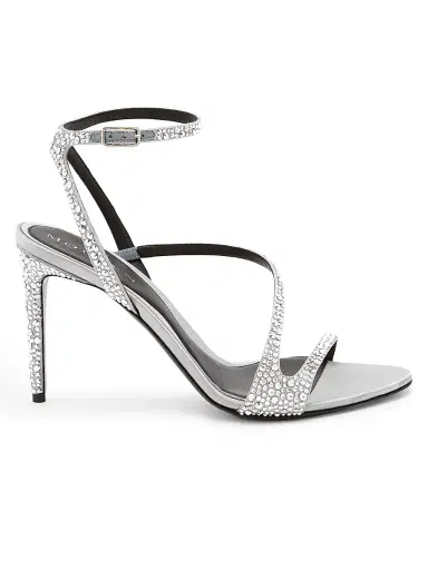 Alexander McQueen Women's Skull 90MM Embellished Strappy Sandals | Thumbnail 1 Alexander McQueen Women's Skull 90MM Embellished Strappy Sandals | Thumbnail 1