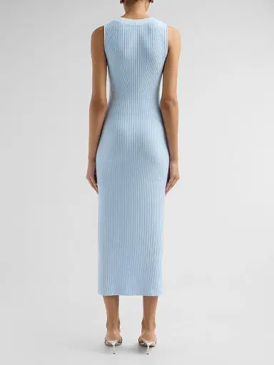 Adam Lippes Women's Eliza Rib-Knit Midi Dress | Thumbnail 3 Adam Lippes Women's Eliza Rib-Knit Midi Dress | Thumbnail 3