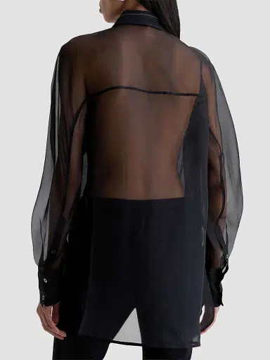 AG Jeans Women's Sawtelle Pinstripe Cotton-Silk Shirt | Thumbnail 3 AG Jeans Women's Sawtelle Pinstripe Cotton-Silk Shirt | Thumbnail 3