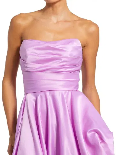 Mac Duggal Women's Strapless High-Low Satin Gown - Orchid - Size 6 | Thumbnail 5 Mac Duggal Women's Strapless High-Low Satin Gown - Orchid - Size 6 | Thumbnail 5