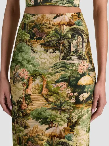 ALICE + OLIVIA Women's Maeve Tapestry Slip Skirt - Terrain | Thumbnail 5 ALICE + OLIVIA Women's Maeve Tapestry Slip Skirt - Terrain | Thumbnail 5