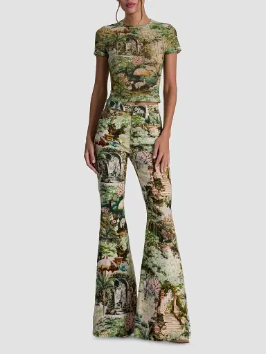 Alice + Olivia Women's Tess Terrain-Print T-Shirt - Terrain - Size XL | Thumbnail 2 Alice + Olivia Women's Tess Terrain-Print T-Shirt - Terrain - Size XL | Thumbnail 2