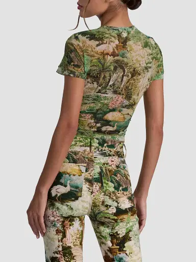 Alice + Olivia Women's Tess Terrain-Print T-Shirt - Terrain - Size XL | Thumbnail 3 Alice + Olivia Women's Tess Terrain-Print T-Shirt - Terrain - Size XL | Thumbnail 3
