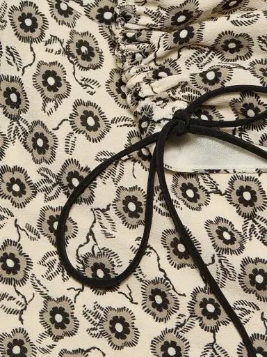 rag & bone Women's Emmet Floral Midi-Dress - Cream Floral - Size 12 | Thumbnail 7