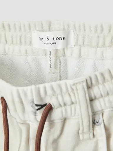 rag & bone Women's rb Miramar Drawstring Terry Wide-Leg Track Jeans - Ecru - Size XL | Thumbnail 7 rag & bone Women's rb Miramar Drawstring Terry Wide-Leg Track Jeans - Ecru - Size XL | Thumbnail 7