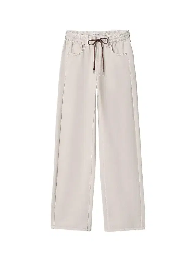 rag & bone Women's rb Miramar Drawstring Terry Wide-Leg Track Jeans - Ecru