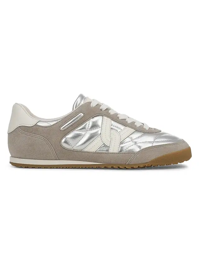 Veronica Beard Women's Natalia Leather Low-Top Sneakers - Silver Grey