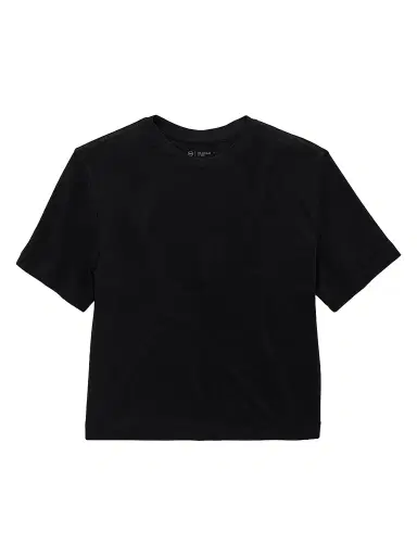 AG Jeans Women's Charli Crewneck T-Shirt - Super Black | Thumbnail 1