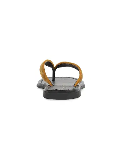 Veronica Beard Women's Clea Velvet Thong Sandals - Mustard Yellow - Size 12 | Thumbnail 3 Veronica Beard Women's Clea Velvet Thong Sandals - Mustard Yellow - Size 12 | Thumbnail 3