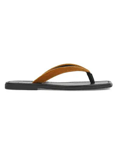 Veronica Beard Women's Clea Velvet Thong Sandals - Mustard Yellow - Size 12 | Thumbnail 1 Veronica Beard Women's Clea Velvet Thong Sandals - Mustard Yellow - Size 12 | Thumbnail 1
