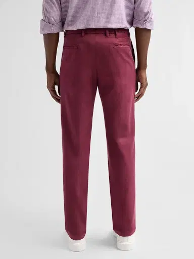 Kiton Men's Stretch Tapered Leg Flat-Front Trousers | Thumbnail 3