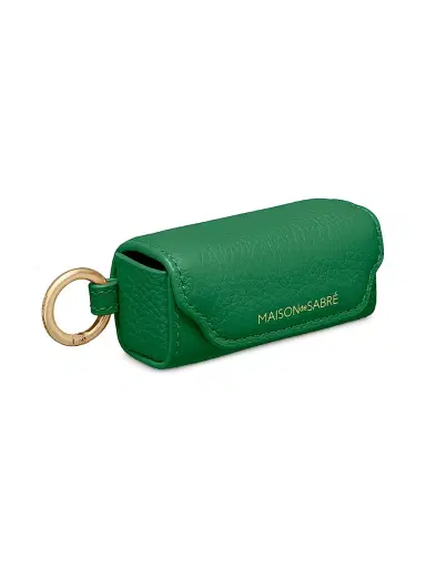 MAISON de SABRÉ Women's Leather Lipstick Charm - Emerald Lily | Thumbnail 4