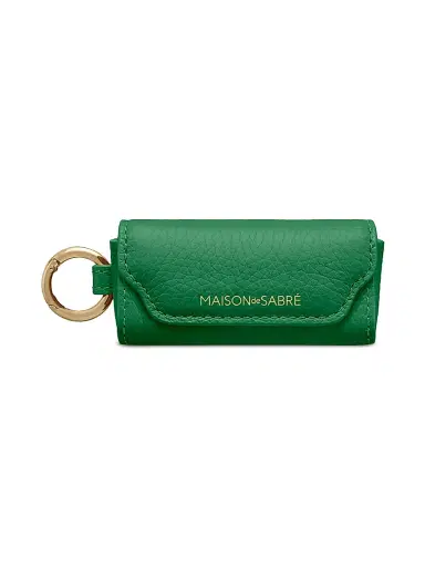 MAISON de SABRÉ Women's Leather Lipstick Charm - Emerald Lily | Thumbnail 1