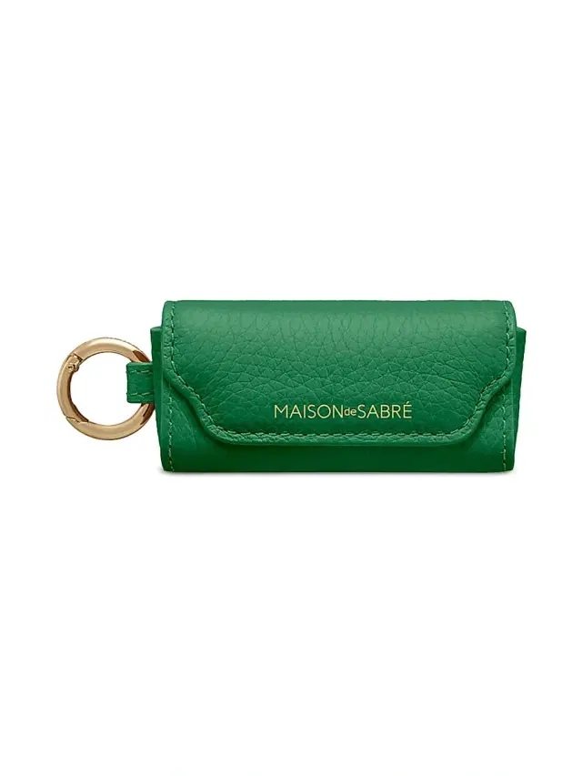 Maison de Sabre Women's Leather Lipstick Charm - Emerald Lily
