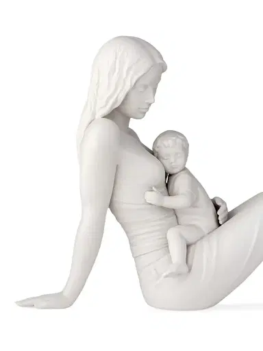 Lladro A Mother's Love Porcelain Sculpture - White | Thumbnail 2