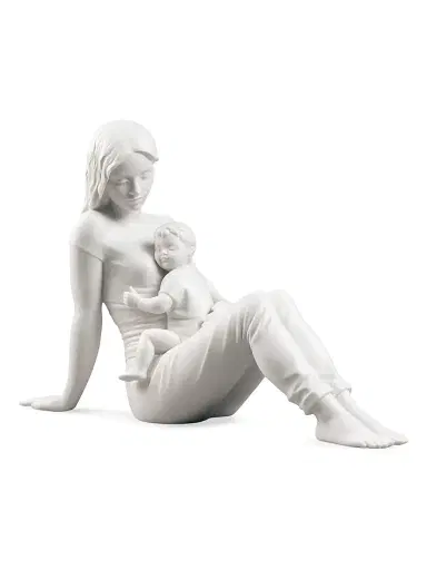 Lladro A Mother's Love Porcelain Sculpture - White | Thumbnail 1