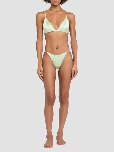 Kiki de Montparnasse Women's Tous Les Jours Silk G-String - Menthe - Size XL | Thumbnail 2