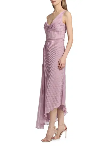 AMUR Women's Joelle Pleated Draped Gown - Violet Isla | Thumbnail 4 AMUR Women's Joelle Pleated Draped Gown - Violet Isla | Thumbnail 4