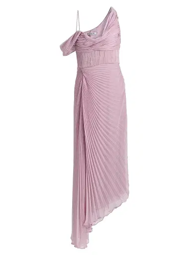 AMUR Women's Joelle Pleated Draped Gown - Violet Isla | Thumbnail 1 AMUR Women's Joelle Pleated Draped Gown - Violet Isla | Thumbnail 1