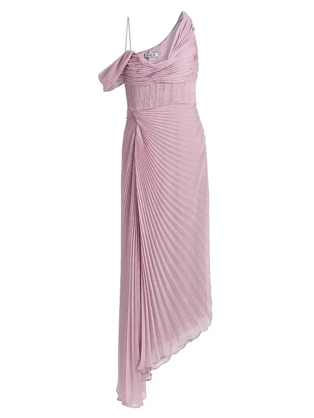 AMUR Women's Joelle Pleated Draped Gown - Violet Isla