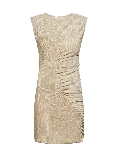 Et Ochs Women's Aisling Striped Cotton Combo Minidress - Sand - Size Large | Thumbnail 1
