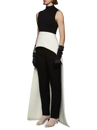 Et Ochs Women's Beckett High-Low Combo Top - Black | Thumbnail 3