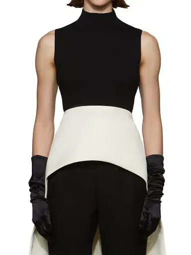 Et Ochs Women's Beckett High-Low Combo Top - Black | Thumbnail 7