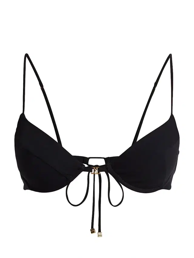 Kiki de Montparnasse Women's Self-Tie Demi Bikini Top - Black