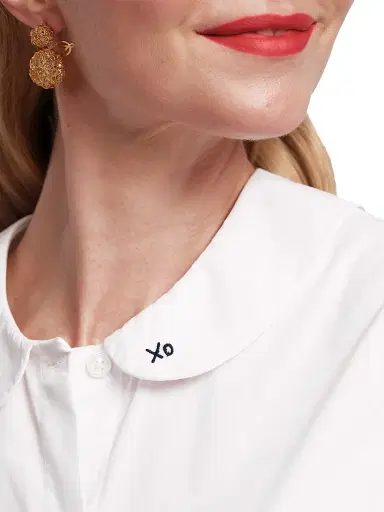 Frances Valentine Women's Louise Cotton Sleeveless Top - White | Thumbnail 4