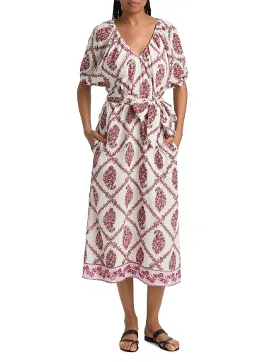 Ro's Garden Women's France Floral Cotton Maxi Dress - Pink Dilshan - Size XL | Thumbnail 3 Ro's Garden Women's France Floral Cotton Maxi Dress - Pink Dilshan - Size XL | Thumbnail 3