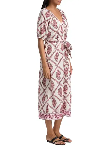 Ro's Garden Women's France Floral Cotton Maxi Dress - Pink Dilshan - Size XL | Thumbnail 4 Ro's Garden Women's France Floral Cotton Maxi Dress - Pink Dilshan - Size XL | Thumbnail 4