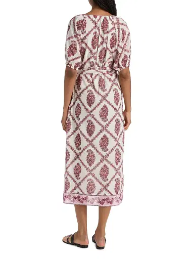 Ro's Garden Women's France Floral Cotton Maxi Dress - Pink Dilshan - Size XL | Thumbnail 5 Ro's Garden Women's France Floral Cotton Maxi Dress - Pink Dilshan - Size XL | Thumbnail 5