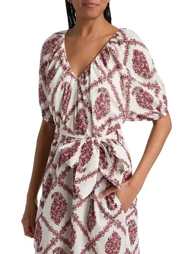 Ro's Garden Women's France Floral Cotton Maxi Dress - Pink Dilshan - Size XL | Thumbnail 6 Ro's Garden Women's France Floral Cotton Maxi Dress - Pink Dilshan - Size XL | Thumbnail 6