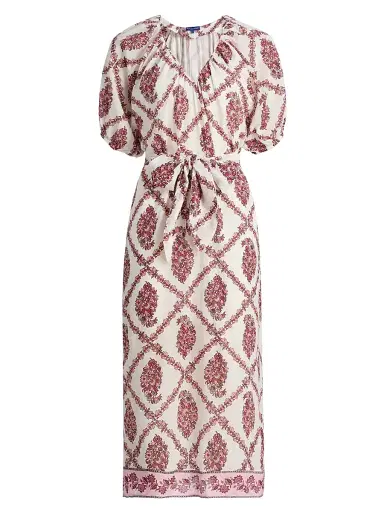 Ro's Garden Women's France Floral Cotton Maxi Dress - Pink Dilshan - Size XL | Thumbnail 1 Ro's Garden Women's France Floral Cotton Maxi Dress - Pink Dilshan - Size XL | Thumbnail 1