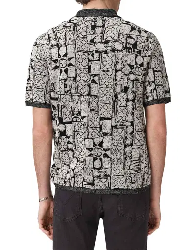 JOHN VARVATOS Men's Ferrin Cotton Jacquard Shirt | Thumbnail 4 JOHN VARVATOS Men's Ferrin Cotton Jacquard Shirt | Thumbnail 4