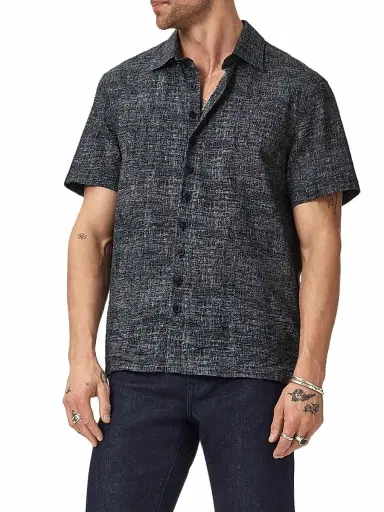 JOHN VARVATOS Men's Malon Cotton Seersucker Shirt - Navy - Size XL | Thumbnail 3 JOHN VARVATOS Men's Malon Cotton Seersucker Shirt - Navy - Size XL | Thumbnail 3