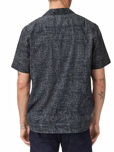 JOHN VARVATOS Men's Malon Cotton Seersucker Shirt - Navy - Size XL | Thumbnail 4 JOHN VARVATOS Men's Malon Cotton Seersucker Shirt - Navy - Size XL | Thumbnail 4