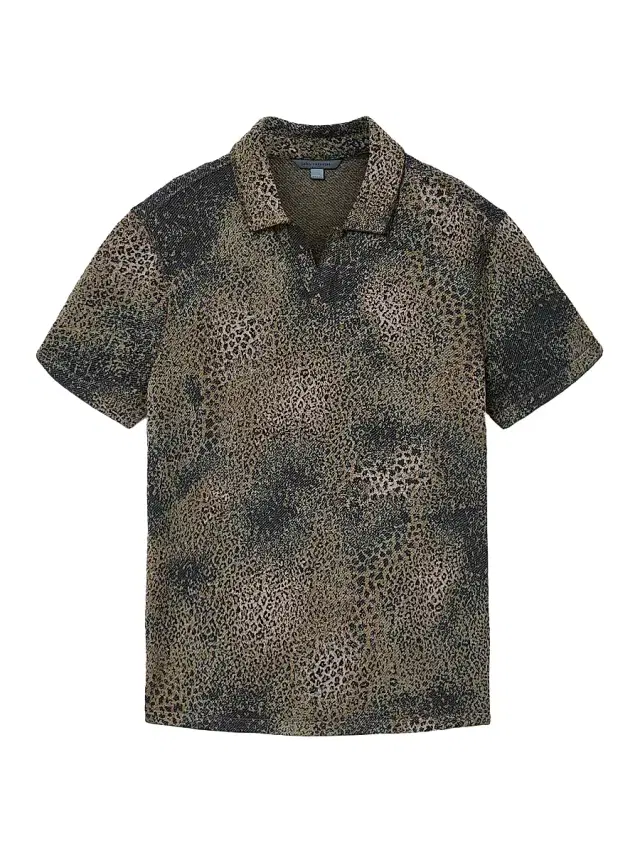 John Varvatos Men's Perkins Animal-Print Jacquard Polo Shirt - Haze Grey
