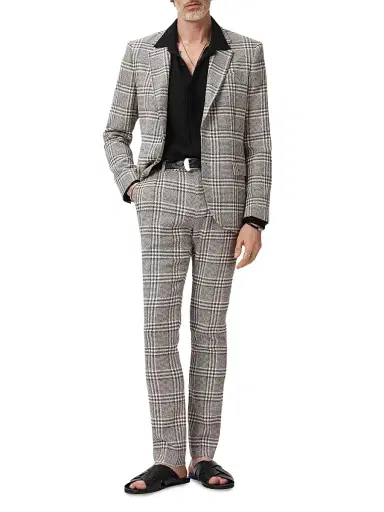 JOHN VARVATOS Men's Vito Croc-Jacquard Silk Button-Front Shirt | Thumbnail 2