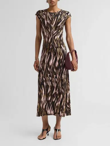 Proenza Schouler White Label Women's Miranda Printed Jersey Midi Dress - Willow Multi - Size XL | Thumbnail 2